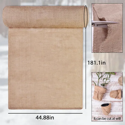 Miniatura 6 de Cubiertas de Arpillera Natural para Plantas Protección contra Heladas, Mantas de Arpillera de Invierno contra Heladas para Plantas de Árboles