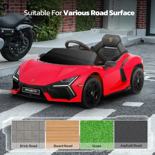 Miniatura 7 de ELEMARA Coches eléctricos Lamborghini para niños con puertas de tijera, coche de batería con control remoto para niños, coche de paseo de 12 V
