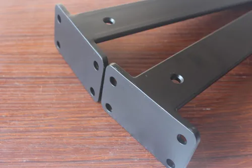Miniatura 6 de Paquete de 8 soportes de estante en L ocultos negros de 10 pulgadas (15 pulgadas de grosor), soporte de estante de metal, soporte de estante