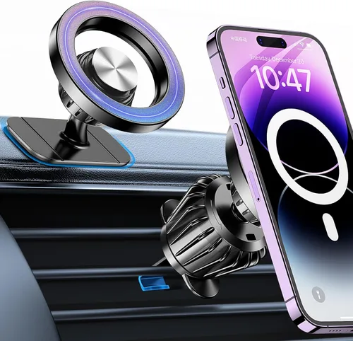 Kaistyle Soporte de coche Magsafe 20 imanes fuertes: soporte magnético para teléfono de automóvil, soporte para teléfono de automóvil, soportes