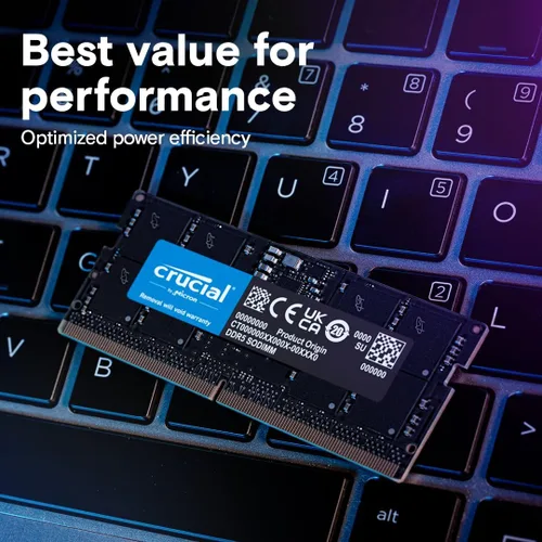 Miniatura 5 de Crucial CT2K32G52C42S5 - Kit de Memoria RAM DDR5 de 64GB, 5200MHz (o 4800MHz) para Laptop, SODIMM de 262 pines, Compatible con Intel Core de 13ª