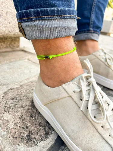 Miniatura 56 de Made by Nami Surfer Anklet with Snap Hook Clasp Waterproof & Adjustable Thin String Ankle Bracelets for Women and Men Handmade Jewelry for Beach and