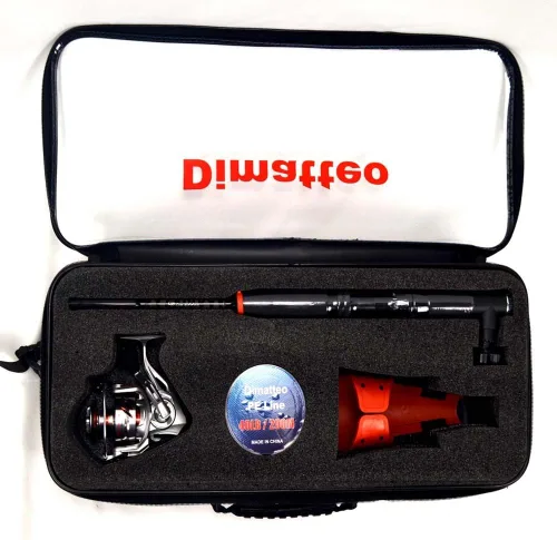 Miniatura 3 de Dimatteo Combo de pesca ergonómica. Mango de caña ergonómica con varilla giratoria de 6.9 ft, señuelo: 1.41-2.82 oz. Prueba: 17.6-22.0 lbs, carrete