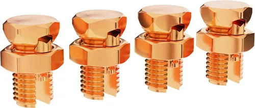 Miniatura 11 de THE CIMPLE CO Paquete de 4 conectores de perno dividido de cobre de tamaño #6 6 AWG, pernos partidos de conexión a tierra para conductores