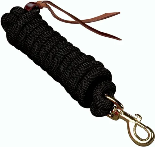 Miniatura 7 de Hamilton Cowboy - Cuerda trenzada de polietileno para entrenamiento de caballos con botón de cuero y broche de perno, 10 pies de largo por 5/8