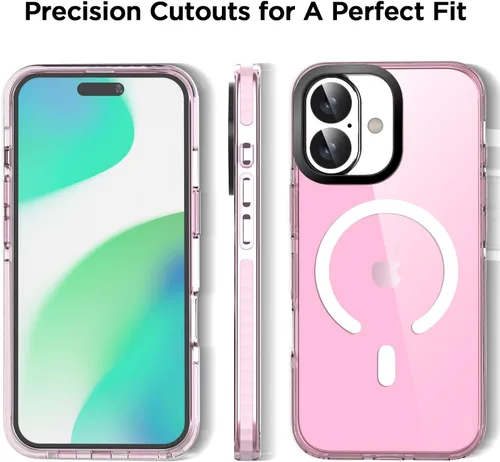 Miniatura 141 de AICase Funda protectora para iPhone 16 compatible con iPhone 16, delgada, ligera, transparente [no amarillenta] Diseño vibrante