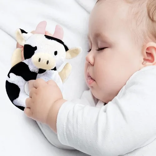 Miniatura 4 de Juguete suave de sonajero de vaca bebé, ganado lechero de felpa para bebés, juguete de peluche fácil de agarrar, regalos para recién nacidos, bebés