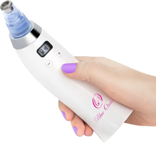 Miniatura 7 de Eliminador de puntos negros para la cara, dermasuction BlueOrchids para eliminación de puntos blancos, ventosa de acné, limpiador de poros al vacío