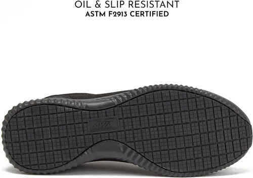 Miniatura 5 de Avia Anchor SR Mesh Slip On Black Zapatos antideslizantes para hombres, zapatos de trabajo resistentes al agua para hombre y restaurante o servicio