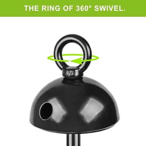 Miniatura 5 de Estaca de amarre resistente de 15" para perros, giro de 360°, sin enredos, fácil de instalar, para perros grandes de hasta 220 libras, perfecta