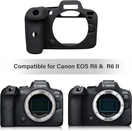 Miniatura 3 de MUZIRI KINOKOO EOS R6/R6 II - Funda protectora compatible con cámara Canon EOS R6/EOS R6 II/EOS R6 Mark II, funda de silicona suave para cámara