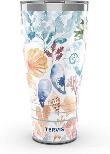 Miniatura 39 de Tervis Traveler - Vaso aislado de triple pared Sara Berrenson de algas marinas profundas mantiene las bebidas frías y calientes, 20 onzas, acero
