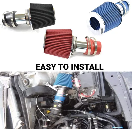 Miniatura 6 de Tubo de admisión corto de 2.75 pulgadas Kit de tuberías de admisión de aire frío con filtro compatible con 1999-2005 Volkswagen Jetta Beetle Golf