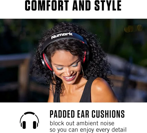 Miniatura 9 de Paquete de controlador de DJ – Set de DJ con altavoces integrados, luces de fiesta, mezclador de DJ, interfaz de audio y auriculares para DJ