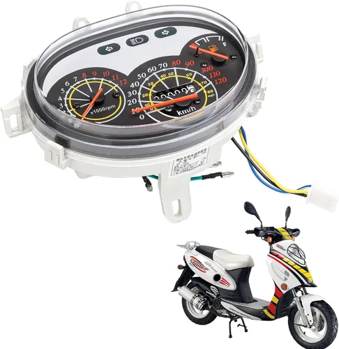 Miniatura 6 de Minho Cubierta del velocímetro de PP para motocicleta GY6 Scooter ciclomotores Roketa MC-07 Bahama, Taotao VIP, Jmstar Zeus, Jonway YY50QT-21