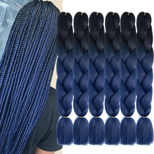 Miniatura 28 de Beige (613#) 6 paquetes de cabello trenzado de 24 pulgadas, de fibra sintética, sin picazón, extensiones de cabello para trenzar jumbo, textura