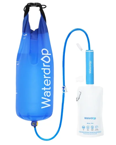 Waterdrop Filtro de agua de gravedad, portátil, purificador de agua para supervivencia, campamento, senderismo, mochila y preparación de emergencia,