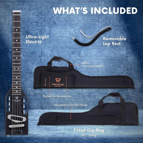 Miniatura 6 de Traveler Guitar Guitarra eléctrica ultraligera de arce Eléctrica portátil con reposarazo extraíble Guitarra sin cabeza a escala completa de 24