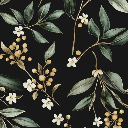 Papel Tapiz Vintage de Hojas Despegable, Papel de Contacto Autoadhesivo de Hojas Botánicas Verde Negro para Manualidades DIY, Decoración de Cajones