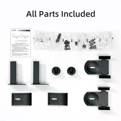 Miniatura 9 de suptek Soportes de pared para altavoces, soportes de altavoz dobles para altavoces de sonido envolvente, soporte universal, estantes giratorios