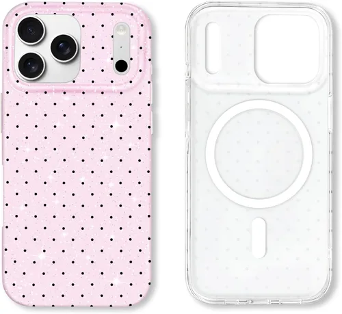 Miniatura 139 de Hython Funda para iPhone Air, diseño estético de lunares lindos, funda simple de 6.5 pulgadas, delgada, antiarañazos, parachoques de TPU suave, a