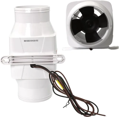 Miniatura 9 de SEAFLO in-Line Marine Bilge Air Blowers- 12V, 3 or 4", 130-270 CFM Ultra-Quiet Operation 4 or 3 Inch for Yacht/Sailboat/Boat- ISO 8846, CE & RoHs