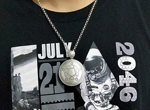 Miniatura 6 de Colgante de cinco elementos de plata de ley 999 china Wu Xing Theory colgante Feng Shui joyería para hombres y mujeres, Metal, No es una piedra