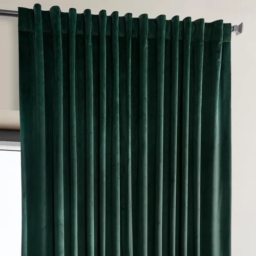 Miniatura 5 de HPD Half Price Drapes Signature - Cortinas opacas de terciopelo extra anchas para dormitorio (1 panel), 100 pulgadas de ancho x 84 pulgadas de Verde