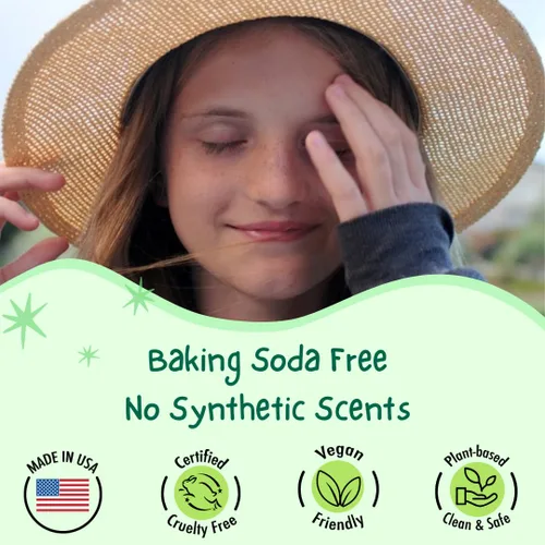 Miniatura 3 de MONA Desodorante 100% natural para niños, preadolescentes y adolescentes, sin bicarbonato de sodio, aromas sintéticos o aluminio, seguro para niñas