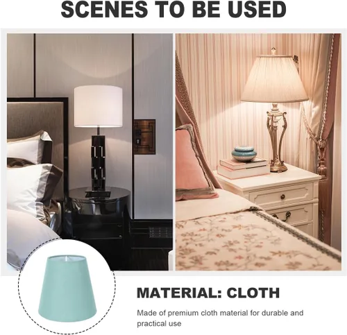 Miniatura 8 de Uonlytech Pantalla de tela con clip para lámpara de tela, protector de lámpara, cubierta de lámpara, candelabros, bombillas de 5 x 5 x 3 pulgadas