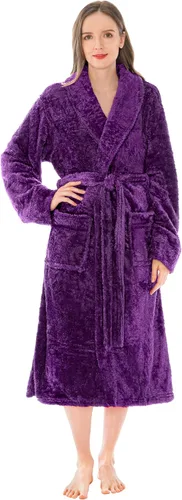 Miniatura 6 de PAVILIA - Bata de baño para mujer de suave tejido polar, mullida y cálida