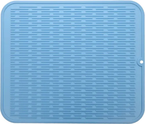 Miniatura 36 de MicoYang Alfombrilla de silicona para secado de platos para múltiples usos, fácil de limpiar, ecológica, resistente al calor, alfombrilla