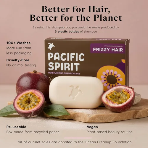 Miniatura 6 de Passion Bloom - Barra de champú antiencrespamiento para cabello rizado y encrespado, aceite de coco y maracuyá, 3.53 onzas