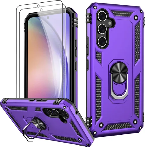 Miniatura 25 de LUMARKE Funda para Galaxy A51 4G con protector de pantalla, supera los 16 pies, probada en caídas, de grado militar, con soporte de anillo Rojo