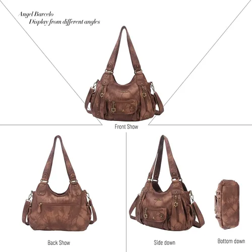 Miniatura 3 de Angel Barcelo Bolsos de cuero sintético para mujer, bolso de hombro, a la moda, bolsas para niñas