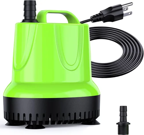 Miniatura 11 de FREESEA Bomba de agua sumergible para fuente: Bomba de sumidero pequeña de 1100 GPH 100W para estanque al aire libre, hidropónica, estatuaria