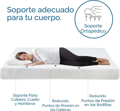 Miniatura 9 de Classic Brands Colchón de 8 pulgadas de espuma viscoelástica de gel fresco, certificado por CertiPUR-US, cama que viene en una caja, tamaño queen