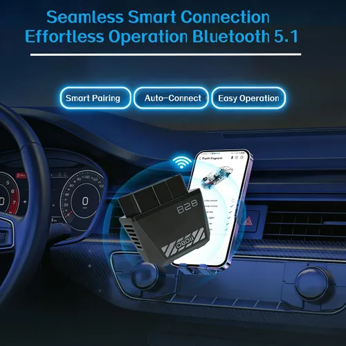 Miniatura 6 de Escáner inalámbrico Bluetooth OBD2, lector de código automático con reinicio de luz del motor de verificación, datos en vivo y preparación I/M