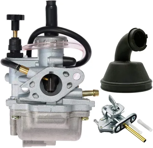 Carburador LT80 para ATV Suzuki LT80 Quadsport 1987-2006 Carburador Carb con Bota de Admisión del Filtro de Aire + Llave de Paso de