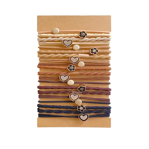 Miniatura 10 de Bandas para el cabello para mujeres y niñas, 20 pulseras bohemias para el cabello, lazos elásticos lindos para el cabello sin daños, bandas finas