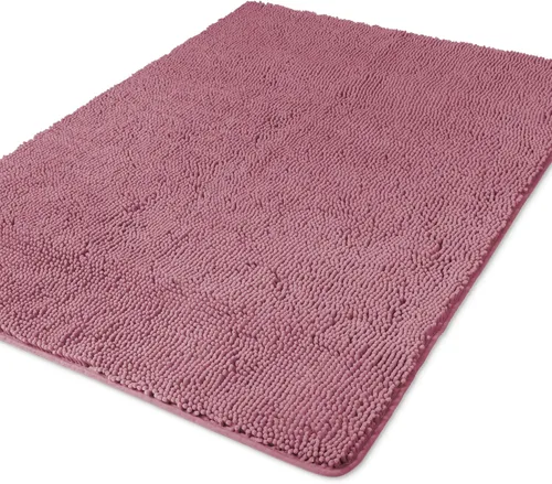 Miniatura 213 de Yeaban Alfombra de pasillo de baño de 24 x 72 pulgadas, antideslizante, alfombra de baño larga de felpilla gruesa, absorbente y lavable, alfombra