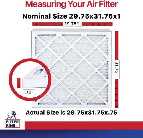 Miniatura 22 de Filter King Filtro de aire de 5.88x12.13x1 Paquete de 6 Filtros plisados MERV 11 HVAC para horno A/C Fabricado en Estados Unidos