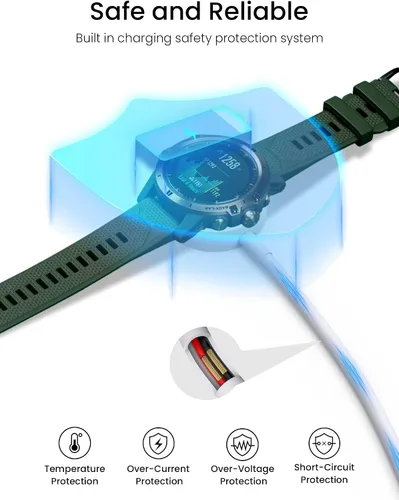 Miniatura 3 de Sinoacc Cargador para Fossil Gen 6/Gen 5/Gen 5E/Gen 4 Smartwatch Cable de carga para Emporio Armani/Skagen falster 2/Misfit Vapor 2/Diesel Guard