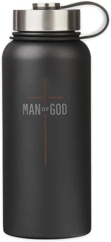 Miniatura 13 de Christian Art Gifts Botella de Agua Grande de Acero Inoxidable de Doble Pared Sellada al Vacío Aislada para Mujeres, Hombres y Graduados: I Know the