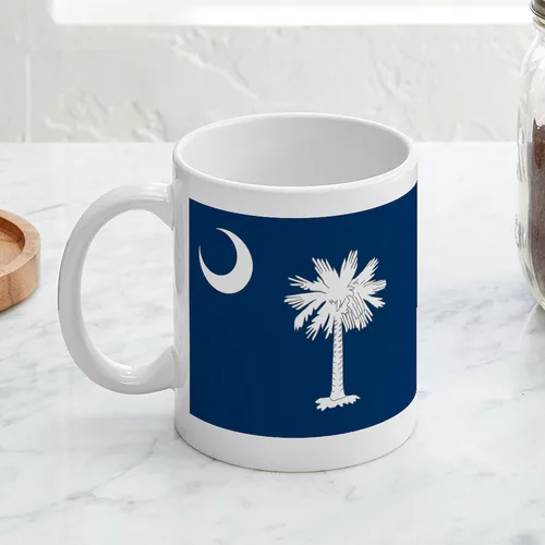 Miniatura 5 de CafePress Taza de café de cerámica de 11 oz (11.0 fl oz) de la bandera de Carolina del Sur Taza con la bandera de Carolina del Sur