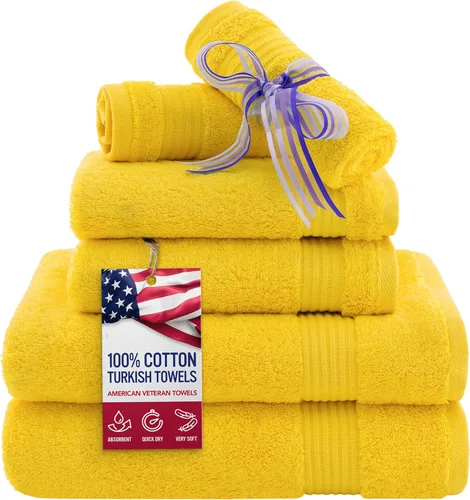 Miniatura 61 de Toalla American Veteran, Juego de Toallas de Mano para Baño de 4, 100% Conjunto de Toallas de Mano Turcas de Algodón, Toallas de Mano Suave