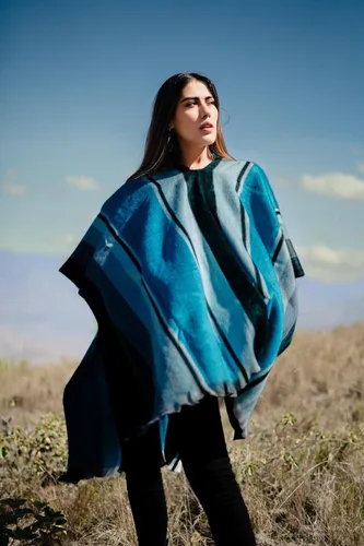 Miniatura 3 de Ponchos for Women, Alpaca Wool, Ponchos Adult, Poncho Sweater Women, Womens Poncho, Blue shawls and wraps