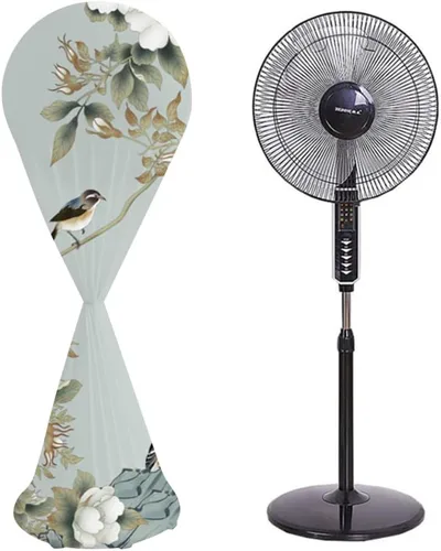 Miniatura 9 de VIOKKO Cubierta para ventilador de torre a prueba de polvo, funda de torre lavable a prueba de polvo, cubierta protectora para ventilador de torre