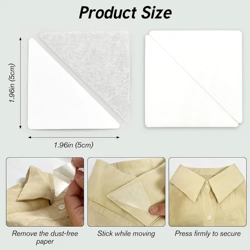 Miniatura 7 de 50 piezas de estancias de cuello para polo, cuello polo sin rizos, cuello de camisa de polo fijo, ideal para cualquier camisa con cuello, Classic