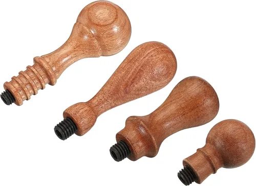 Miniatura 4 de PATIKIL Mango de sello de cera solamente, paquete de 4 manijas de sello de repuesto de mango de madera para sobres de tarjetas de invitación de boda